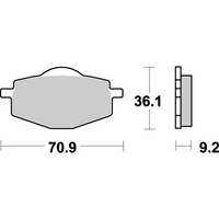 SBS 575SI FRONT/REAR PADS | SINTER OFF ROAD