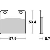 SBS 577HF FRONT/REAR PADS | CERAMIC STREET