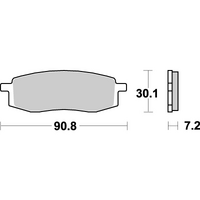 SBS 580HF FRONT/REAR PADS | CERAMIC STREET