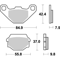 SBS 586RSI FRONT/REAR PADS | SINTER OFF ROAD RACE