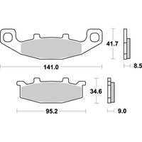 SBS 597HF FRONT/REAR PADS | CERAMIC STREET