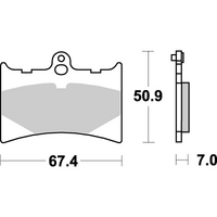 SBS 601HF FRONT/REAR PADS | CERAMIC STREET