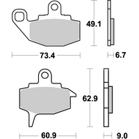 SBS 602HF FRONT/REAR PADS | CERAMIC STREET