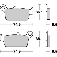 SBS 604RSI FRONT/REAR PADS | SINTER OFFROAD RACE