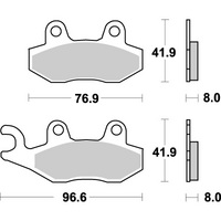SBS 611HF FRONT/REAR PADS | CERAMIC STREET