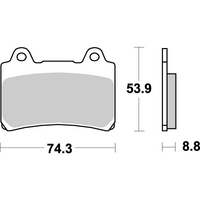 SBS 613HF FRONT/REAR PADS | CERAMIC STREET