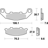 SBS 615RQ REAR PADS | CARBON TECH RACE