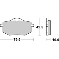 SBS 616HF FRONT/REAR PADS | CERAMIC STREET