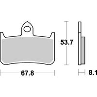 SBS 622RS FRONT PADS | SINTER SPORT / TRACK