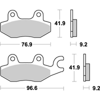 SBS 688HF FRONT/REAR PADS | CERAMIC STREET