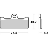 SBS 695RS FRONT PADS | SINTER ROAD RACE