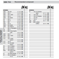 SBS 700HS FRONT PADS | SINTER STREET