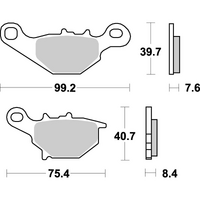 SBS 702HF FRONT/REAR PADS | CERAMIC STREET