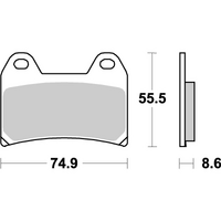 SBS 706DC FRONT PADS | DUAL CARBON RACE (RACE USE ONLY)
