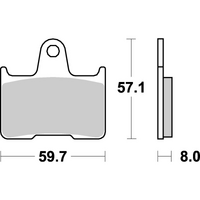 SBS 715HF FRONT/REAR PADS | CERAMIC STREET