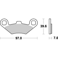 SBS 716ATS FRONT/REAR PADS | SINTER ATV