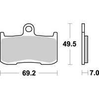 SBS 782SP FRONT PADS | EVO SINTER STREET