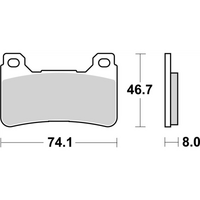 SBS 809RST FRONT PADS | SINTER SPORT / TRACK