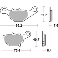 SBS 820RSI FRONT/REAR PADS | SINTER OFF ROAD RACE