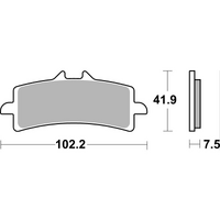 SBS 841DS-2 FRONT PADS | DUAL SINTER RACE DRC (FOR RACE USE ONLY)