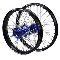 KTM SM Pro Blue Hubs / SM Pro Platinum Black Rims / Blue Nipples Wheel Set