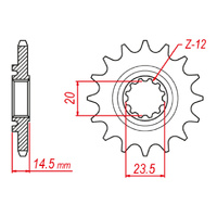 MTX 1345 Steel Front Sprocket #520 (13T) (10-1345-13)