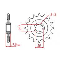 MTX 1381 Steel Front Sprocket #520 (16T) (10-MGZ-16)