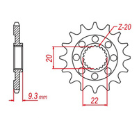 MTX 1446 Hornet Lightweight Steel Front Sprocket #520 (13T) (10B-035-13)