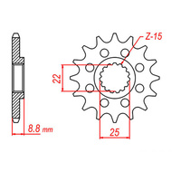 MTX 1901 Hornet Lightweight Steel Front Sprocket #520 (14T) (10B-KT1-14)