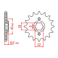 MTX 431 Steel Front Sprocket #520 (15T) (10-30X-15)