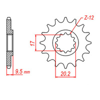 MTX 1907 Steel Front Sprocket #428 (13T) (10-KT5-13)