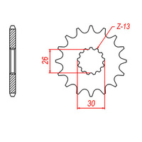 MTX 1180 Steel Front Sprocket #530 (19T) (10-TR1-19)
