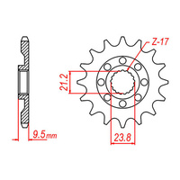 MTX 1441 Steel Front Sprocket #520 (15T) (10-441-15)