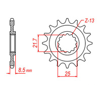 MTX 1537 Steel Front Sprocket #525 (16T) (10-537-16)