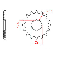 MTX 1439 Steel Front Sprocket #520 (11T) (10-05C-11)