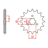 MTX 1445 Steel Front Sprocket #520 (13T) (10-223-13)