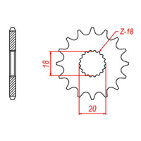 MTX 426 Steel Front Sprocket #428 (15T) (10-417-15)