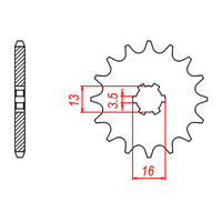 MTX 428 Steel Front Sprocket #428 (13T) (10-2J5-13)