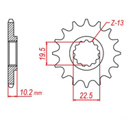 MTX 432 Hornet Lightweight Steel Front Sprocket #520 (13T) (10B-143-13)