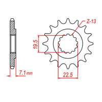 MTX 434 Steel Front Sprocket #520 (14T) (10-324-14)