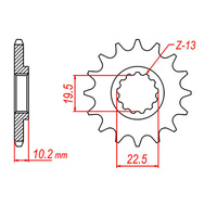MTX 432 Steel Front Sprocket #520 (16T) (10-143-16)