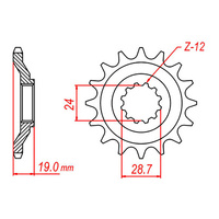 MTX 527 Steel Front Sprocket #530 (530 Conversion) (17T) (10-527-17)
