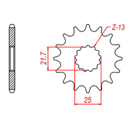 MTX 520 Steel Front Sprocket #525 (17T) (10-156-17)