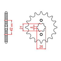 MTX 569 Steel Front Sprocket #520 (15T) (10-0Y1-15)