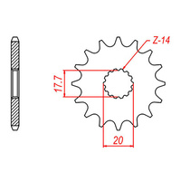 MTX 558 Steel Front Sprocket #428 (16T) (10-3RM-16)