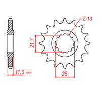 MTX 580 Steel Front Sprocket #530 (17T) (10-1AE-17)