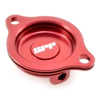 SPP Oil Filter Cover Honda CRF250R/X Red