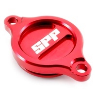 SPP Oil Filter Cover Suzuki RMZ250-450 RMx450Z Red
