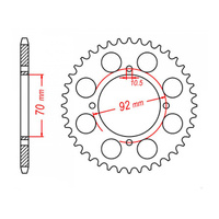 MTX 476 Steel Rear Sprocket #530 (35T) (11-033-35)