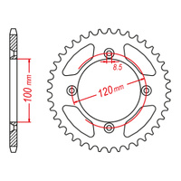 MTX 1798 Steel Rear Sprocket #420 (46T) (11-02B-46)